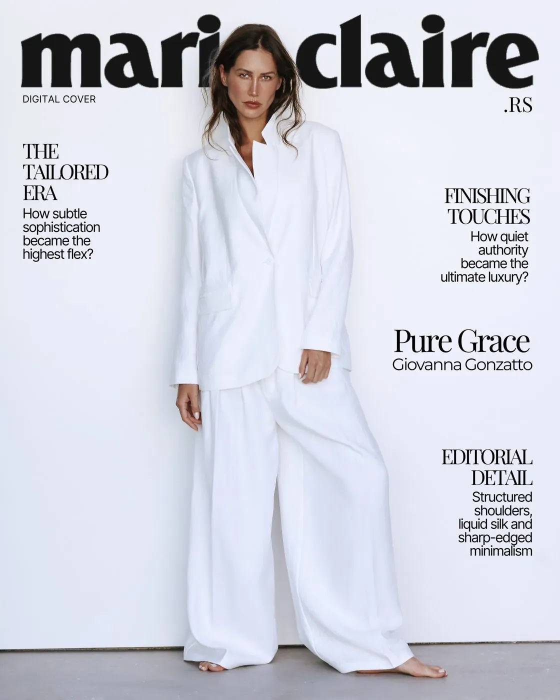 Capa digital da Marie Claire Sérvia com Giovanna Gonzatto