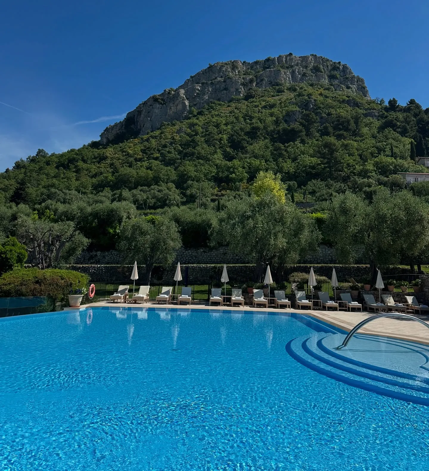 Piscina do Château Saint-Martin & Spa entre oliveiras