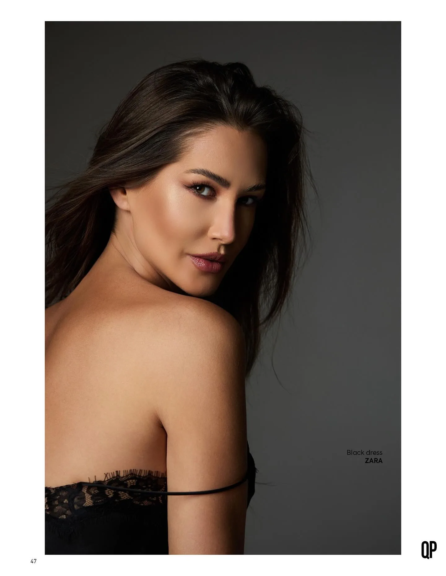 Retrato de beleza de Giovanna no editorial da QP Magazine